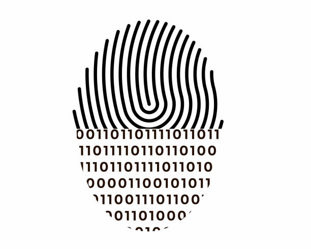 dwadzieścia - fingerprint blue human finger fingermark stock illustrations