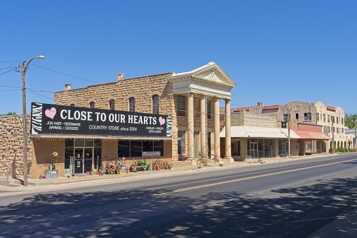 Ozona, TX - USA, April 29, 2023. Old town Ozona Texas On the edge of west TX just beyond the TX hill country, founded in 1891 as Powell Well, renamed Ozona in 1897 for it's open abundant air. Known as the biggest little town in the world.
