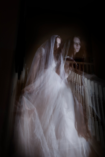 Out of body experience:  ghost of a woman creeping down the stairs. You might also be interested in these: