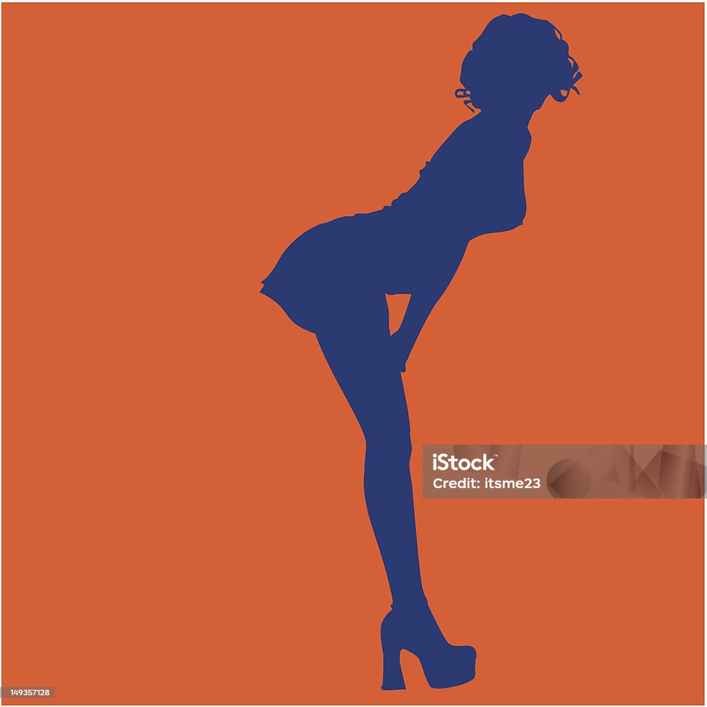 silhouette ragazza 17 - arte vettoriale royalty-free di Pin-up