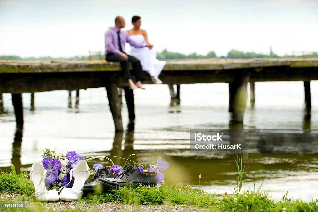 wedding day One of the happiest days for men and women when the crown of their love and promise to be faithful to each other at the end of life, a man in formal suit and a woman in wedding dress Adult Stock Photo