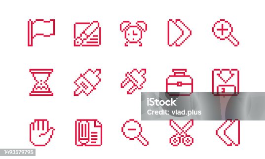 istock UI UX Icons Pixel Style 1493579795