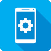 istock Gear Smartphone Icon Silhouette 1493580861