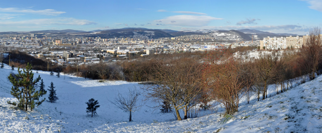 winter panorama photo of Kosice, Slovakia