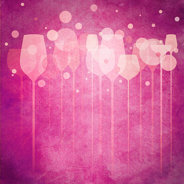 illustrazioni stock, clip art, cartoni animati e icone di tendenza di mignolo del partito occhiali - wine glass champagne cocktail