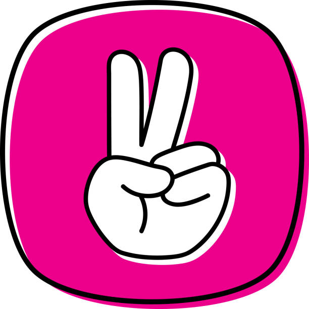 illustrazioni stock, clip art, cartoni animati e icone di tendenza di doodle 2 del segno della pace - pacifism
