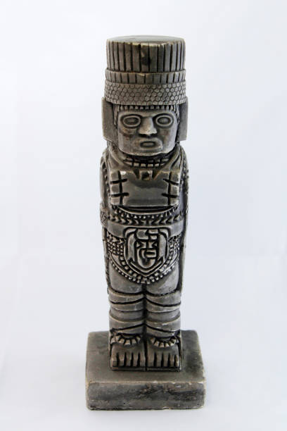 istock Atlante de Tula, mexican handicraft carved in stone 1493593627