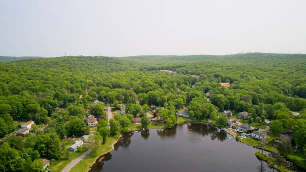 istock Rural community on lake 1493608402