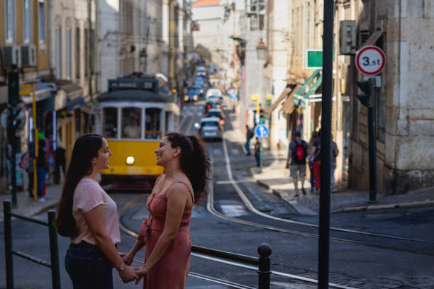 istock Same sex couple in Lisbon downtown 1493615078