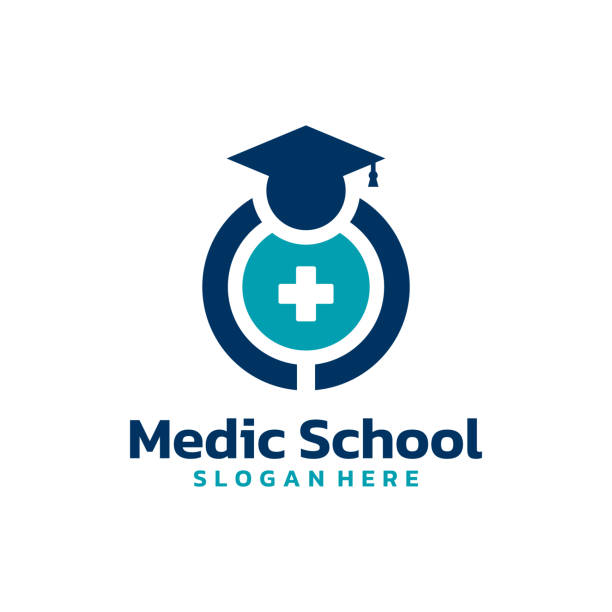 ilustrações de stock, clip art, desenhos animados e ícones de student icon symbol vector. medical and nursing education template design concept. - medical student healthcare and medicine book education