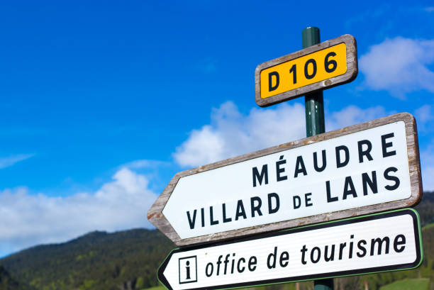 Le Vercors, France: Signs to Meaudre and Villard de Lans