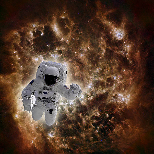 istock Astronaut in space with galaxy as background 149362251