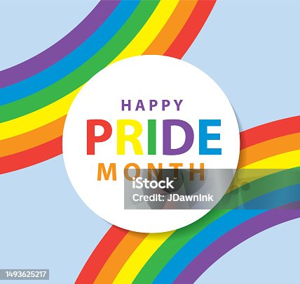 istock LGBTQIA Happy Pride Month Rainbow colorful Background square design with text 1493625217