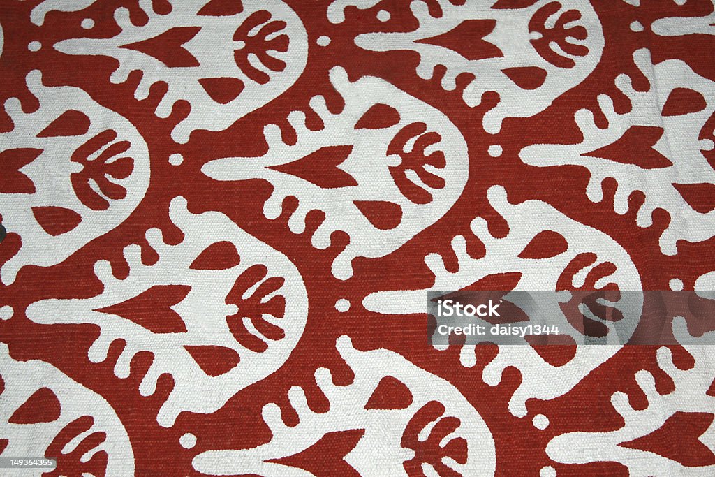 Patrón de papel tapiz blanco sobre fondo rojo - Foto de stock de Alfombrilla libre de derechos