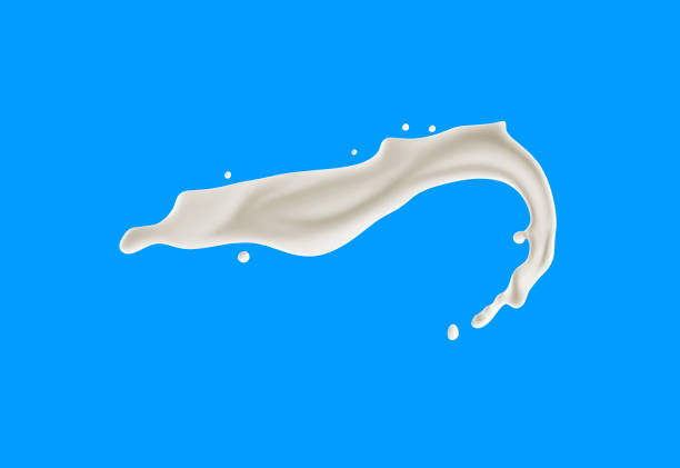 istock Milk Splash  on Blue background, easy to use 1493651324