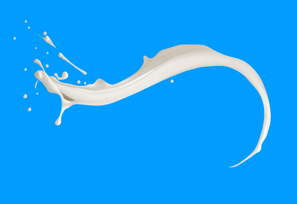 istock Milk Splash  on Blue background, easy to use 1493651336