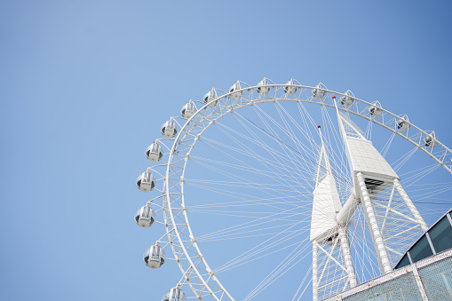 The ferris wheel takes you spinning