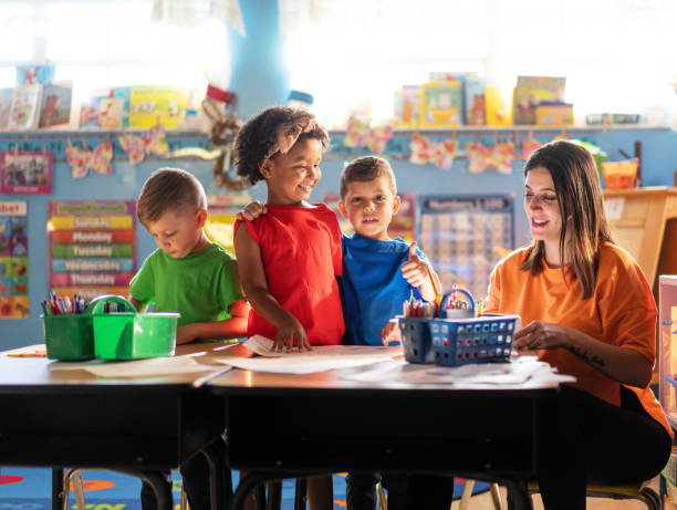 istock Childern learning and growing with their teacher in a daycare environment 1493661255