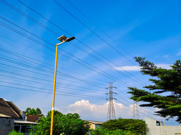 istock Street lamp with solar cell 1493666785