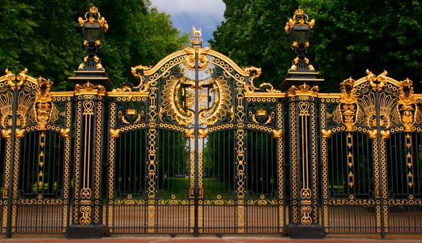 istock Golden Entrance Gates 1493672053