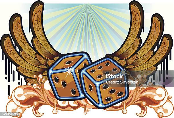 Кубик И Расплавляется Wings — стоковая векторная графика и другие изображения на тему Азартные игры - Азартные игры, Векторная графика, Вода