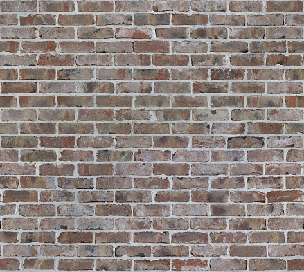 Seamless texture material of sandstock bricks in an aged or recycled style