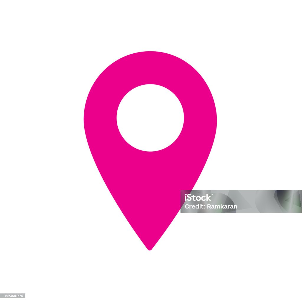Pinkmap Pin Pink Colored Map Location Pin Stock Illustration - Download Image Now ...