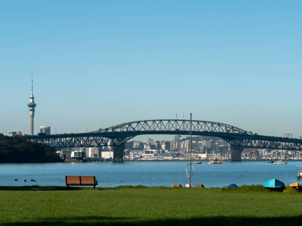 istock Auckland Sky Tower and Harbour Bridge 1493681986