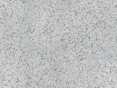 Polished Concrete With White Quartz & Basalt Stone