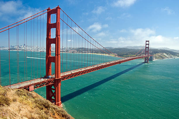 istock Golden Gate Bridge in San Francisco with azure ocean 149368513