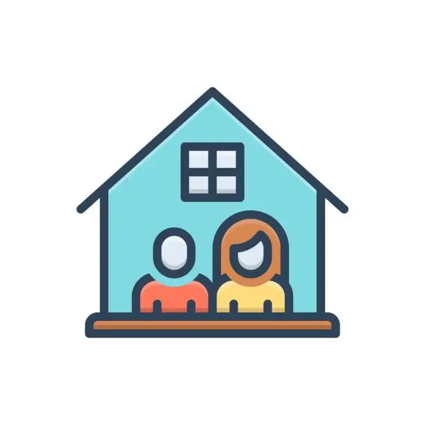 Vector illustration of Household ménage