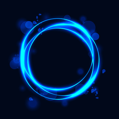 Abstract glowing halo ring. Background