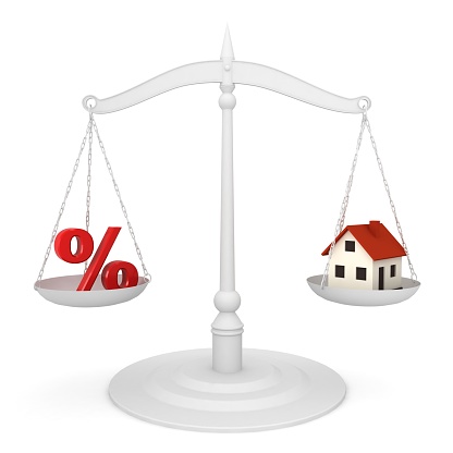 House buy interest rate percentage loan mortgage debt weight scale