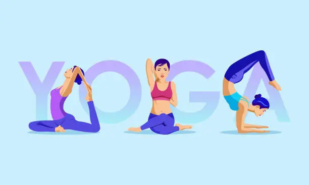 Vector illustration of yoga