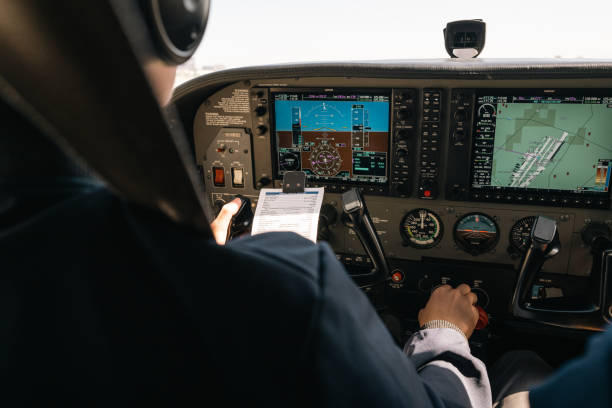 istock A flight instructor and his student sitting in the cabin 1493697551