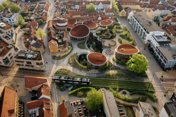 istock Aerial drone view of Odense city 1493697951