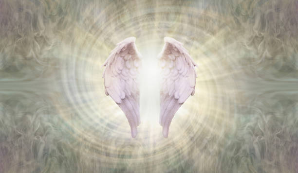 istock Angel Healing spiritual spiral template background 1493706112