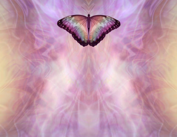 istock Spiritual Butterfly Holistic message memo background 1493706113