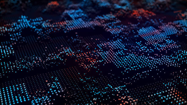 istock A musical wave of particles. Background of glowing particles. Dust. Abstract futuristic illustration. Landscape. 3D rendering. 1493709885