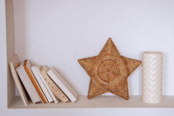 istock Bookshelf with books and decor accessories. 1493713139