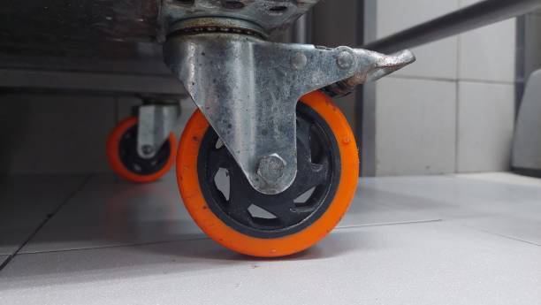 istock Close-up view of the orange wheels 1493715484