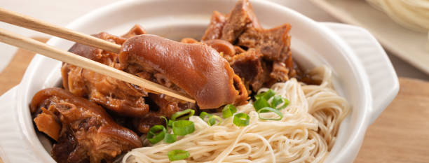 istock Taiwanese traditional food pork knuckle with vermicelli. 1493726143