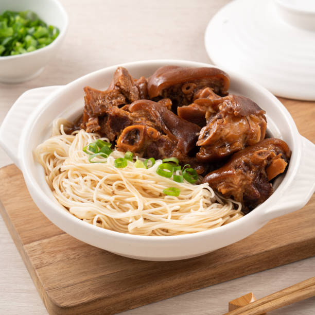 istock Taiwanese traditional food pork knuckle with vermicelli. 1493726144