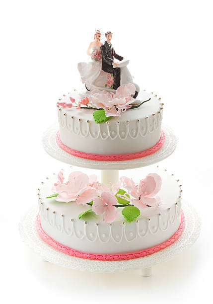 istock Wedding cake with girl and boy figurines 149372832