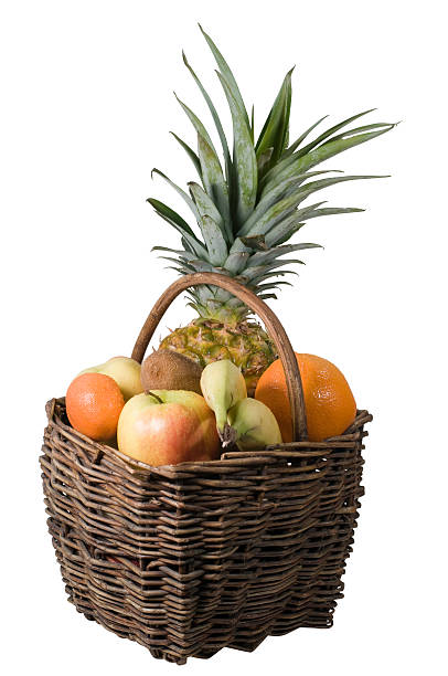 istock brown basket of fruits 149373683