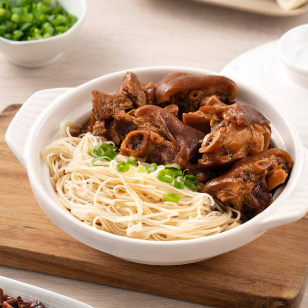 istock Taiwanese traditional food pork knuckle with vermicelli. 1493737982