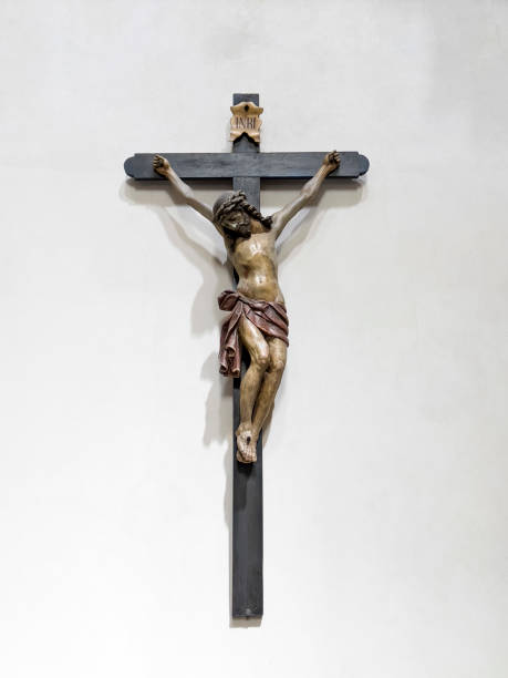 Jesus on the cross hanged on wall