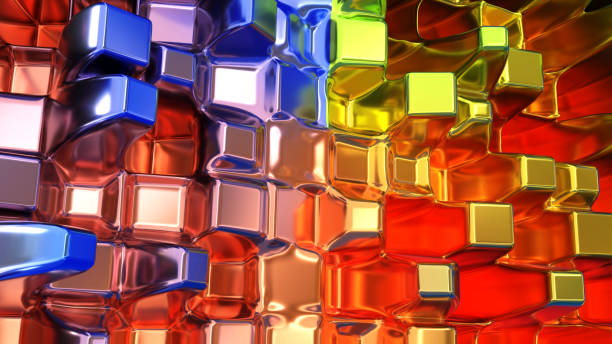 istock 3D rendering of a colorful abstract geometric background 1493751022