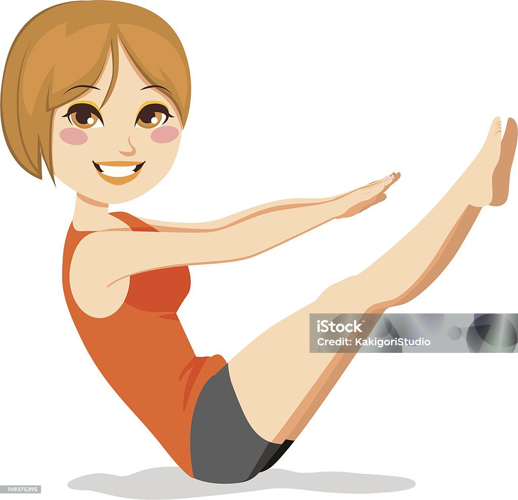 Ćwiczenia Pilates - Grafika wektorowa royalty-free (Aerobik)