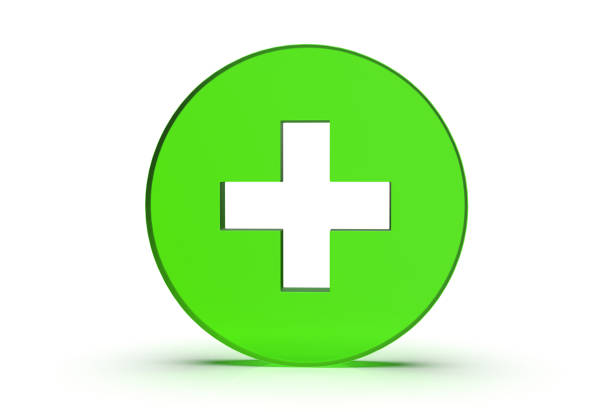 Positive icon 3d rendered isolated on white background  with shadow